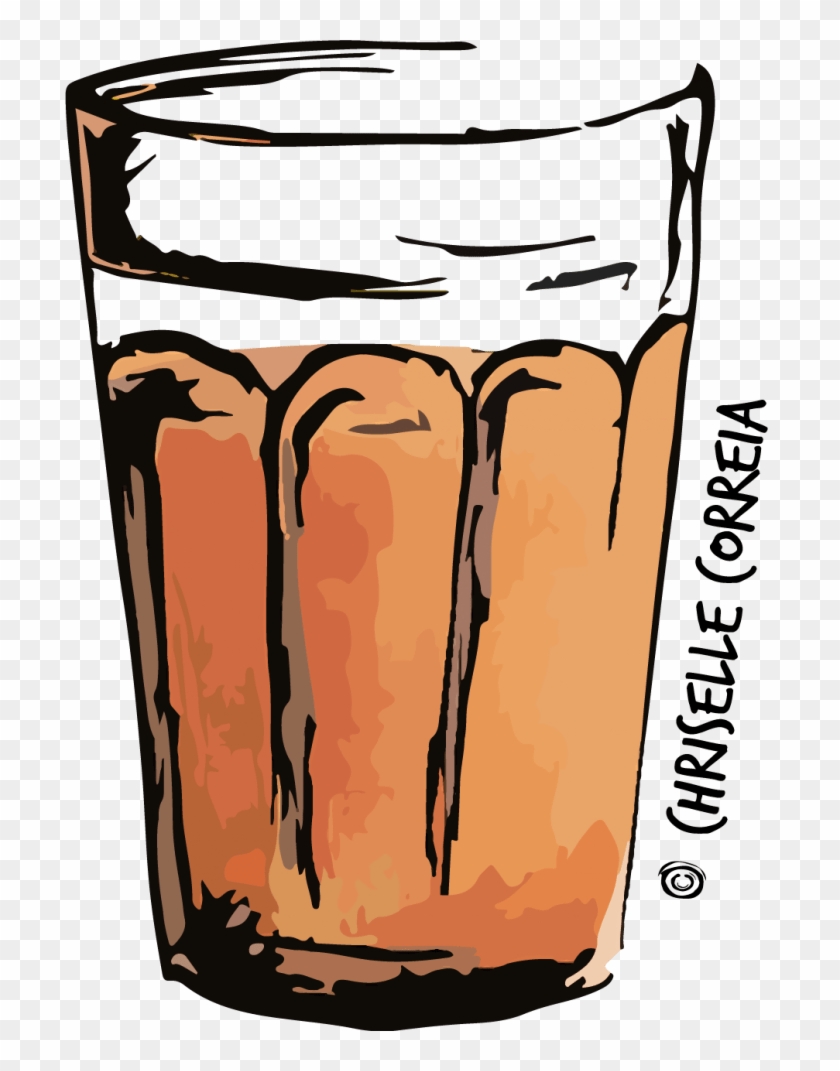 Cropped Once Upon A Chai Glass - Chai Glass Vector #1117877