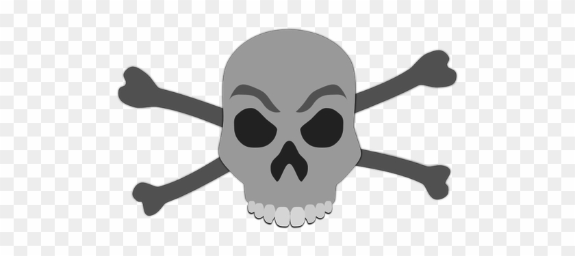 Vector Image Of Abstract Skull And Bones Sign - Skull And Crossbones Throw Blanket #1119178