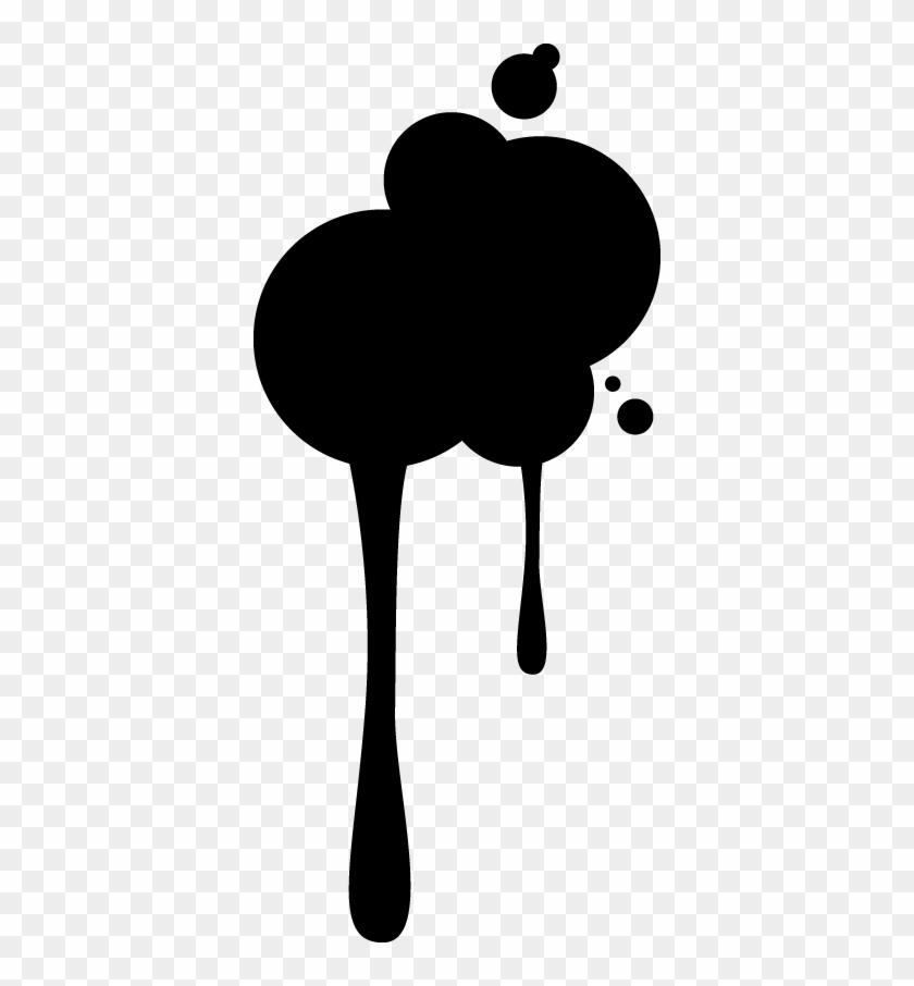 Paint Spot Switch Wall Sticker - Silhouette #1119291