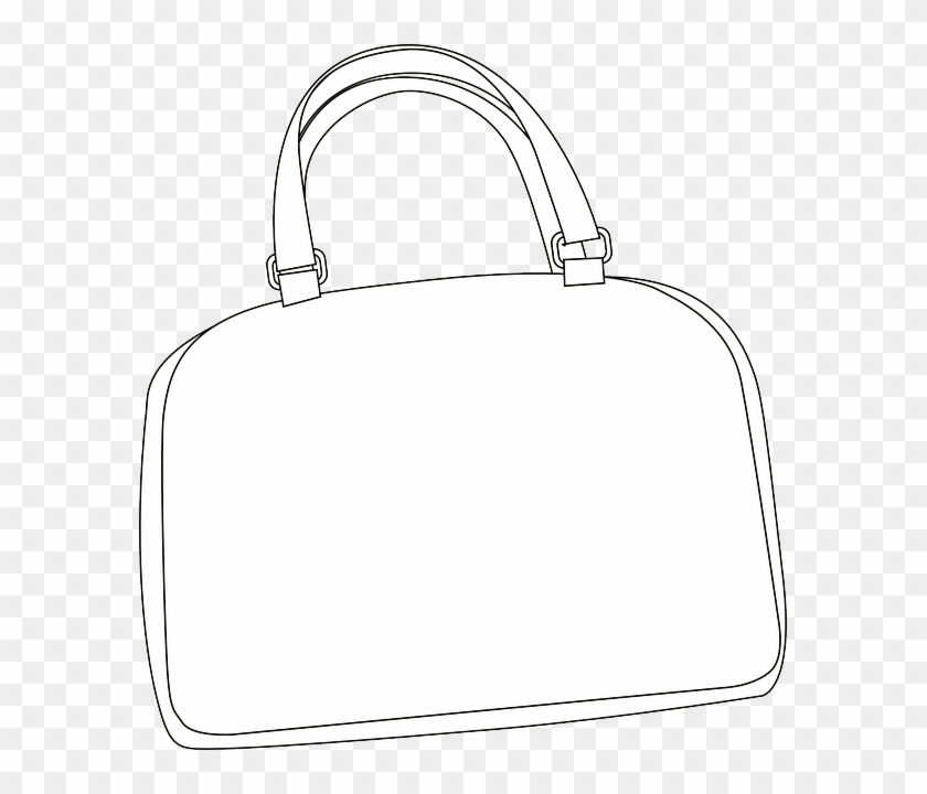 Handbag Lady, White, Bag, Handbag - White Bag Outline Png #1119934