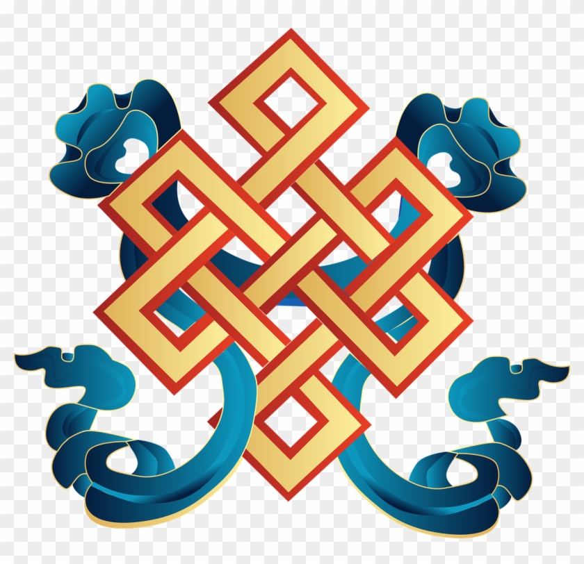 Jewelry, Vector Auspicious Symbol Mongolia Buddhism - ! 5'x7'area Rug #1120106