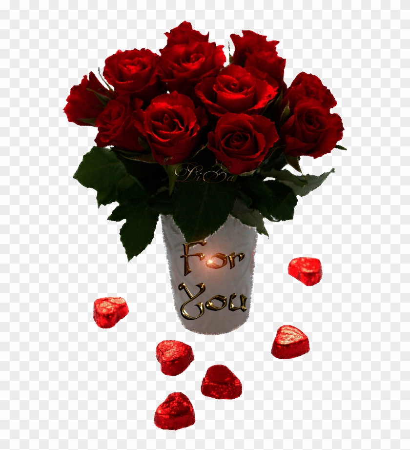 Red Roses For You Love Flowers Animated Roses Red Roses - Valentine's Day Flowers Gif #1120534