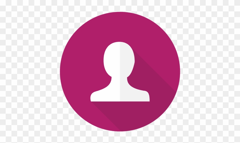 Flat User Sign With Round Background Transparent Png - Portrait Of A Man #1120682
