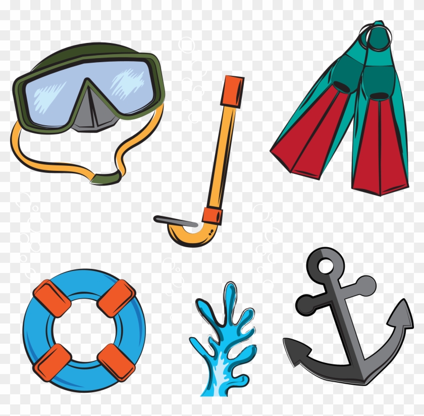 Underwater Diving Diving Mask Download - Cartoon #1120990