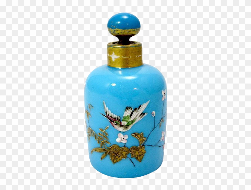 French 19th Century Blue Opaline Glass Scent Bottle - Blue #1121278