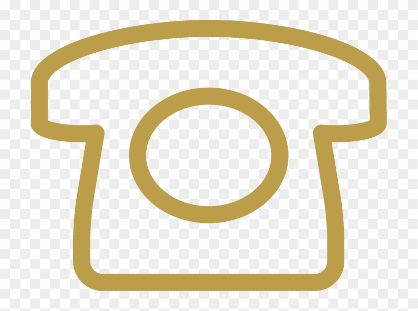 Tel Icon - Gold Phone Icon Png #1121373