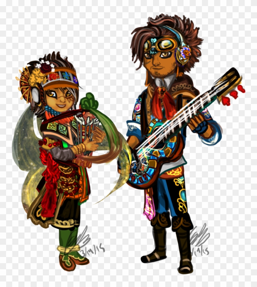 Playing The Sasando By Toteczious - Cartoon #1121396