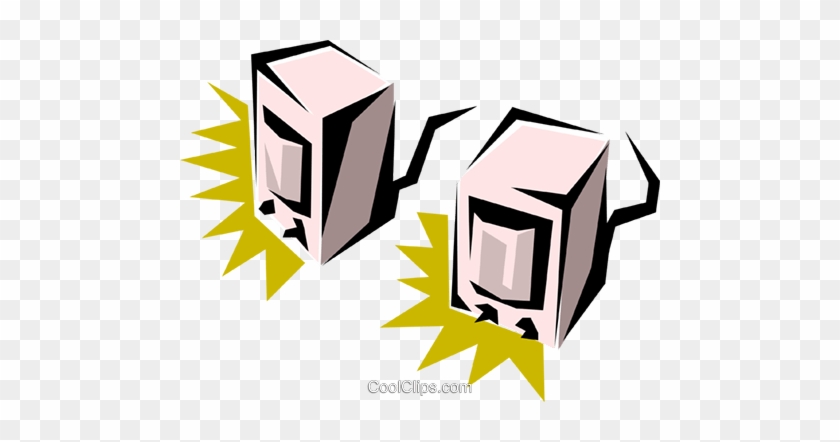 Computer Speakers Royalty Free Vector Clip Art Illustration - Computer Speakers Royalty Free Vector Clip Art Illustration #1121936