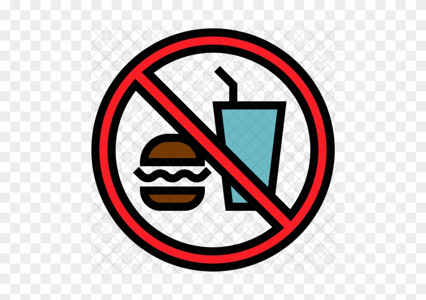 Fast-food Not Allowed Icon - Fast Food #1122431