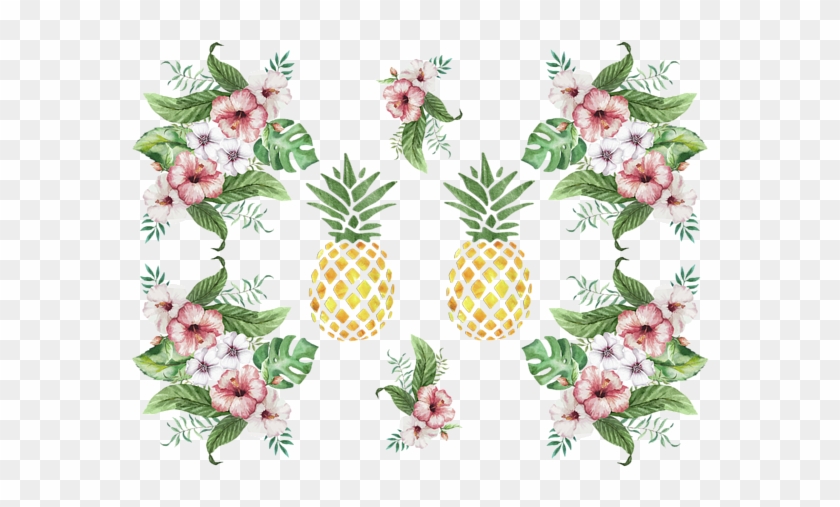Bleed Area May Not Be Visible - Hawaiian Flowers And Pineapple #1122793