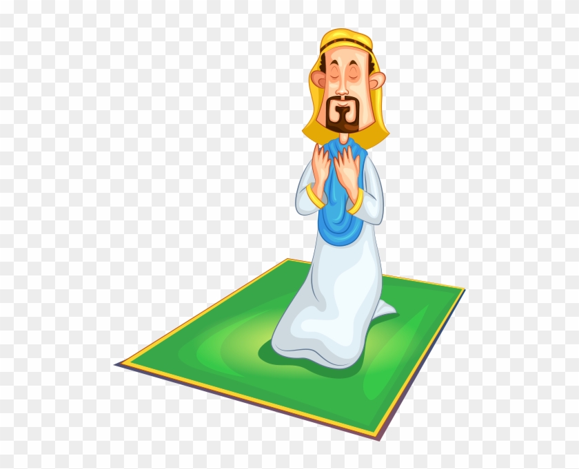 Clipart Yeşil Namazlıkta Dua Eden Erkek - Prayer #1123572