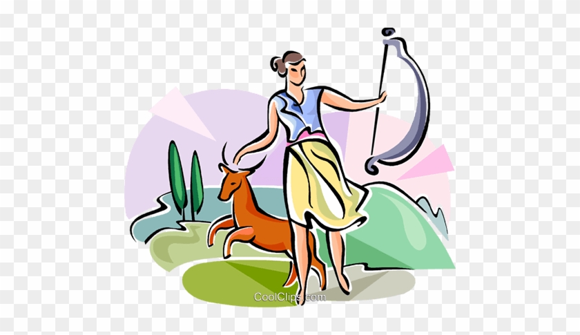 Greek Mythology Diana Royalty Free Vector Clip Art - Stonehenge Clipart #1123626