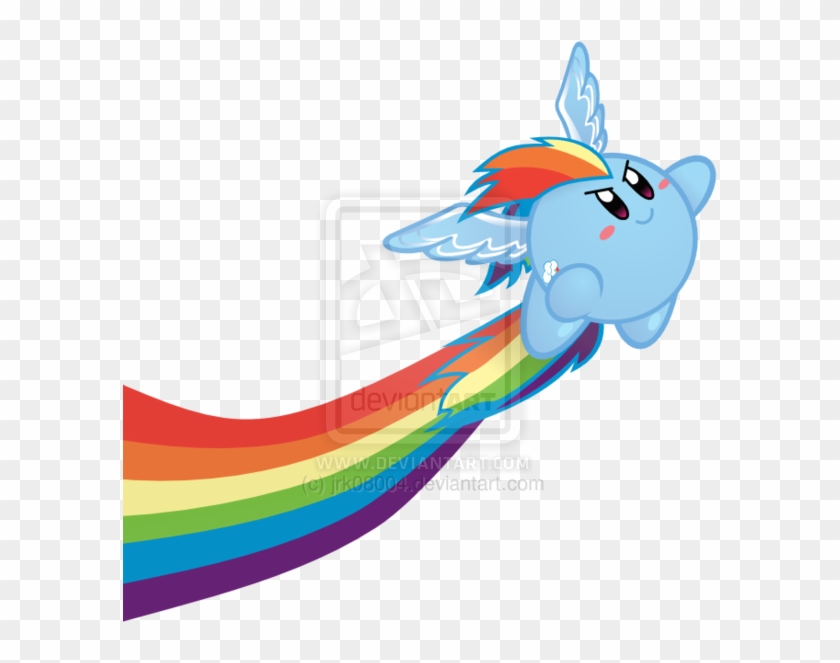 Jrk08004, Crossover, Kirby, Kirbyfied, Obtrusive Watermark, - Kirby And Rainbow Dash #1125566