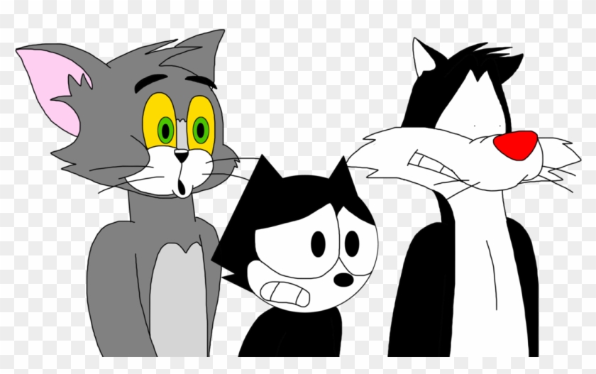 Toon Cats Walking In Panic By Marcospower1996 - Sylvester And Felix The Cat #1126482