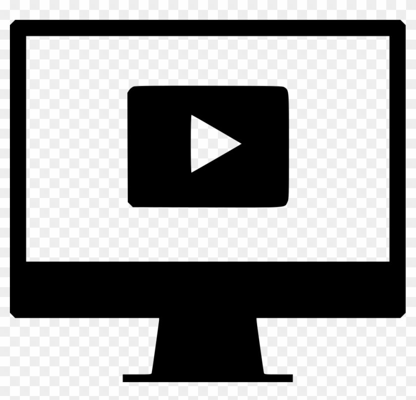 Play Video Youtube Monitor Screen Web Comments - Sign #1126948