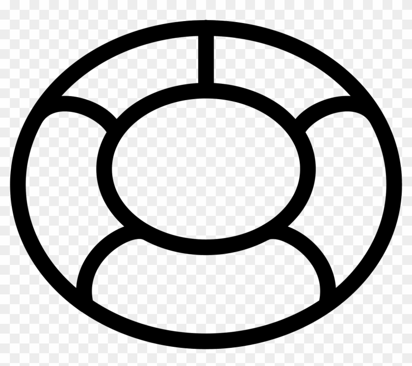 Tubes - Swimming Tube Clipart Black And White #1128674