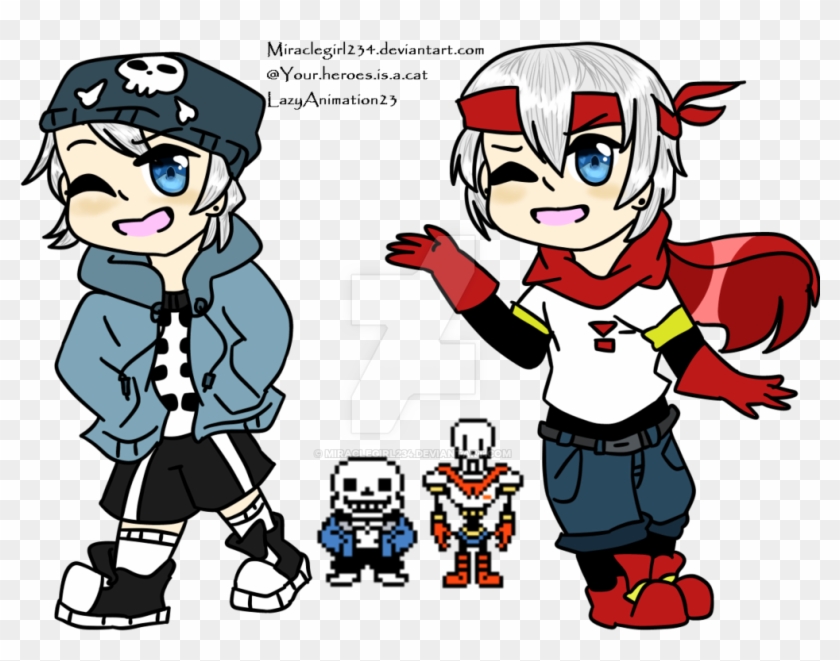 Chibi Skelebros Human By Miraclegirl234 - Chibi Human #1129264