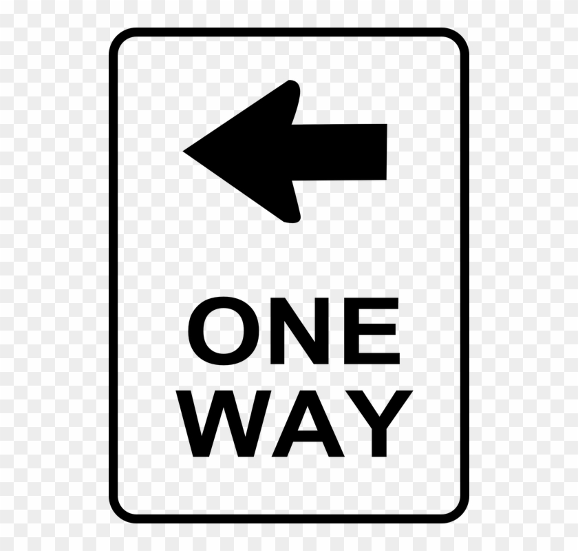 Symbol Clipart Street - One Way Street Sign #1129894