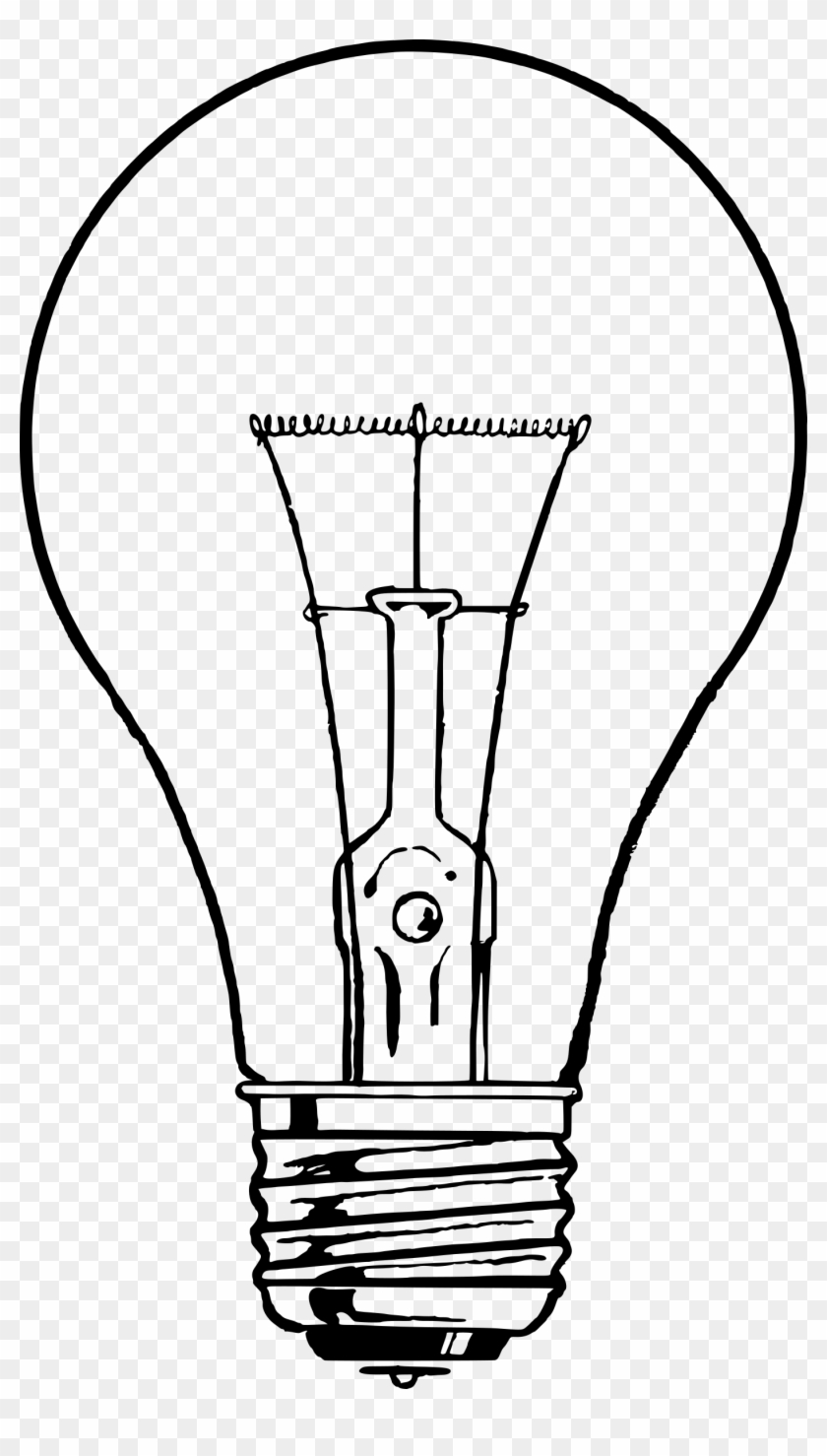 Clipart - Incandescent Light Bulb Drawing #1130778