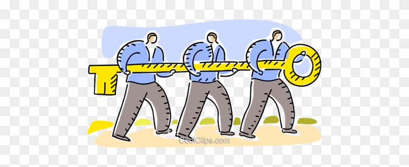 Teamwork And Cooperation Royalty Free Vector Clip Art - Cooperação No Trabalho Em Equipe #1130860