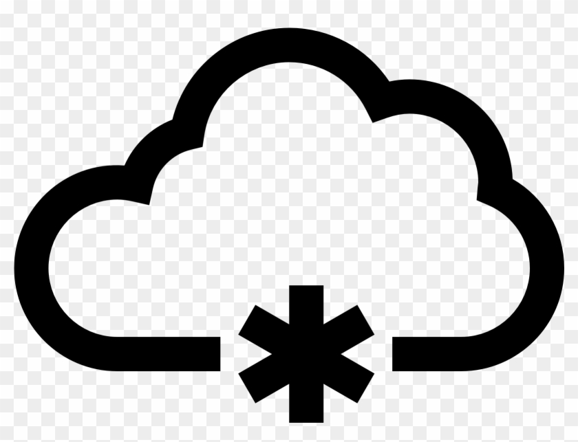 This Is A Image Of A Cloud Shaped Figure With Three - Light Snow Symbol #1131010