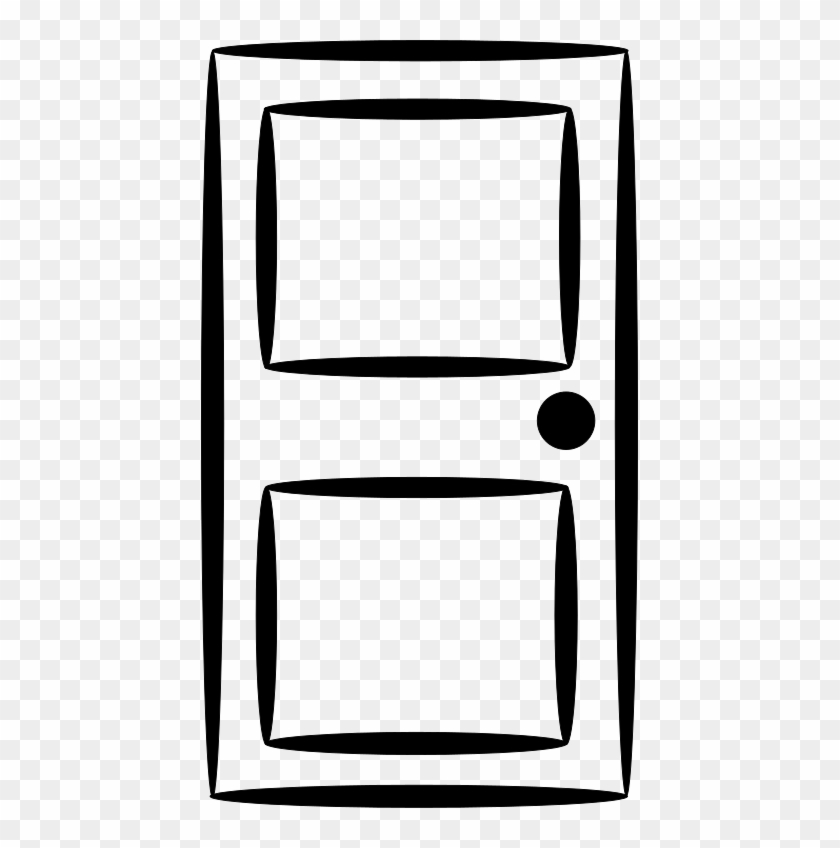 Door Liftarn Door White Stroke - Colouring Picture Of Door #1132637