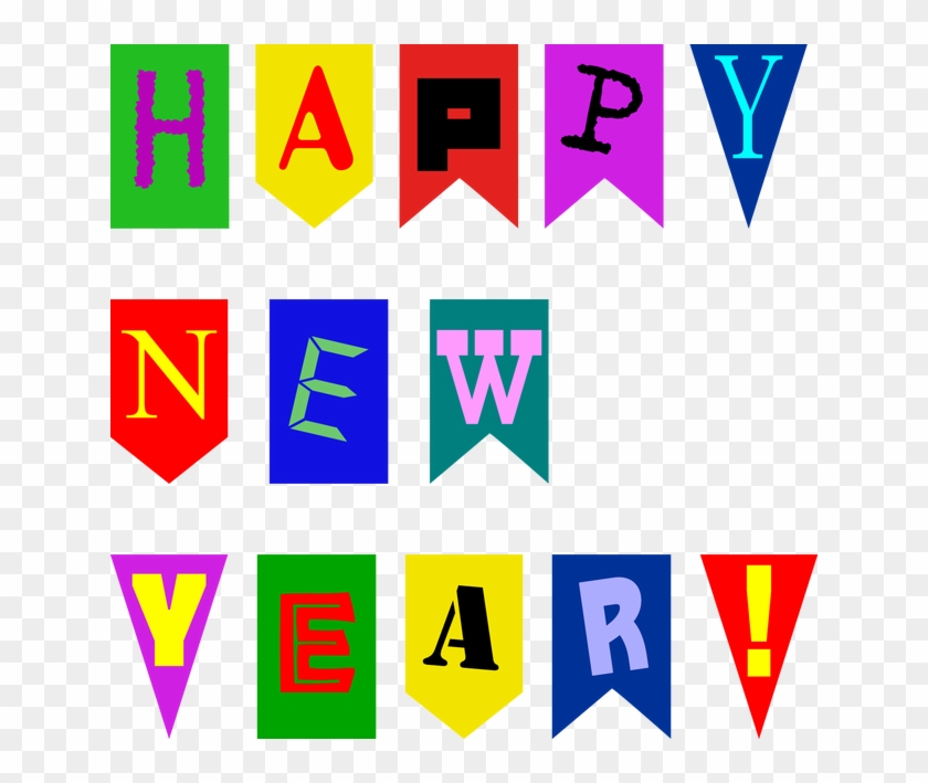 Happy New Year Banner Clip Art - Happy New Year Banner Printable #1133328