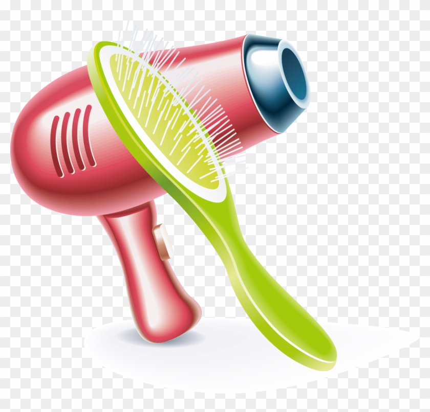 Cosméticos Lápiz Labial Euclidiana Del Vector - Blow Dryer #1133438