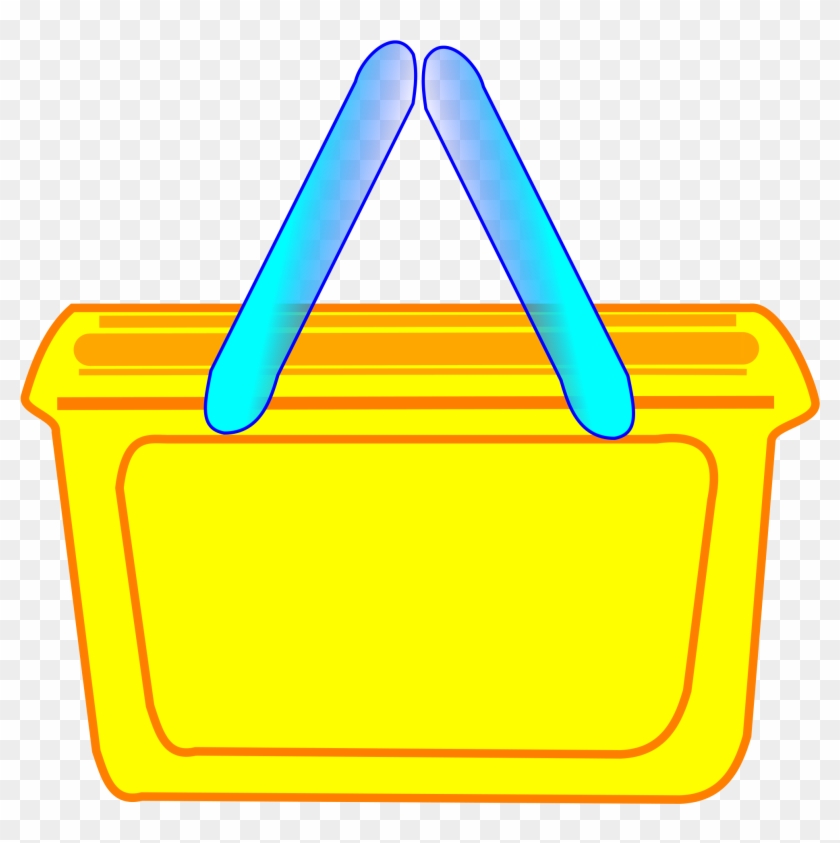 Open - Yellow Shopping Basket #1133444