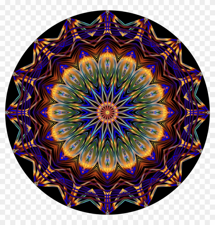 Big Image - Prismatic Mandala 60" Round Microfiber Beach Towel #1133755