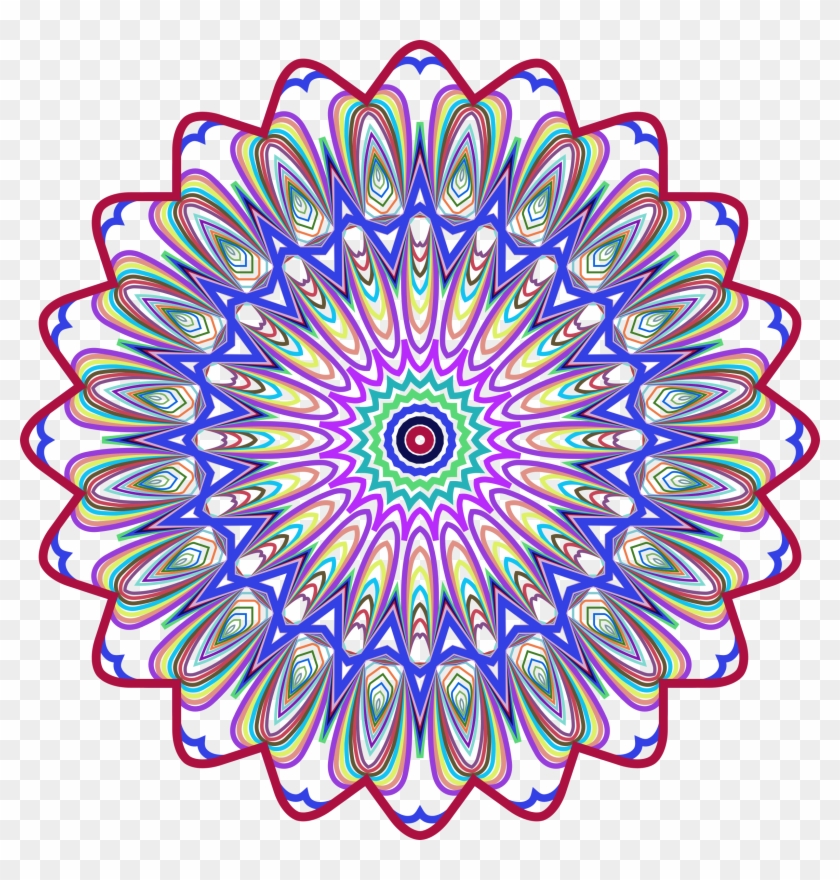 Clipart Prismatic Mandala Line Art Design - Art Design #1133758