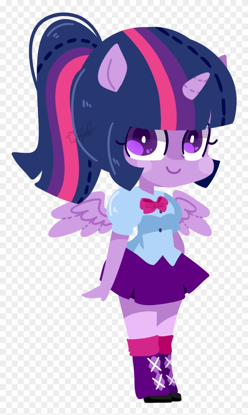 Snow Angel, Chibi, Equestria Girls, Horn, Pixiv, Ponied - My Little Pony: Friendship Is Magic #1134188