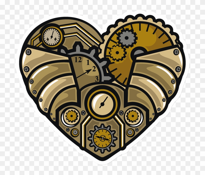Sticker That Kick Ass Steampunk Heart - Steampunk #1134249