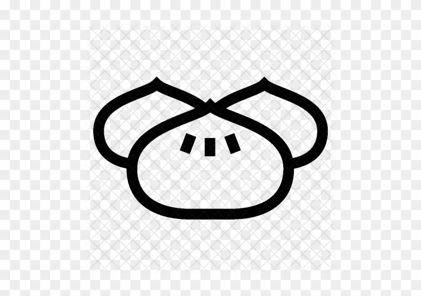 Pin Chinese Food Clipart Black And White - Dumpling #1134954