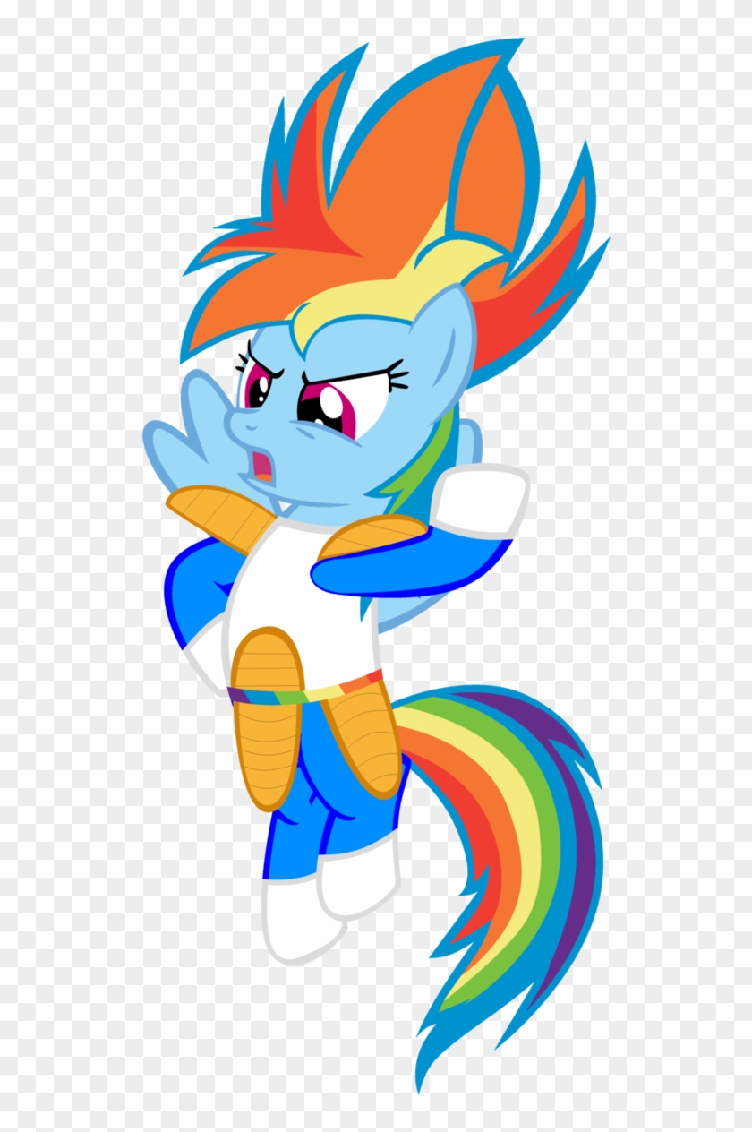 Rainbow Dash Vegeta Syile By Sonicandmar - It's Over 9000 Mlp #1135018