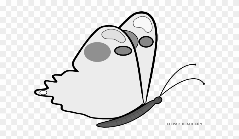 Flying Butterfly Animal Free Black White Clipart Images - Clip Art #1135120