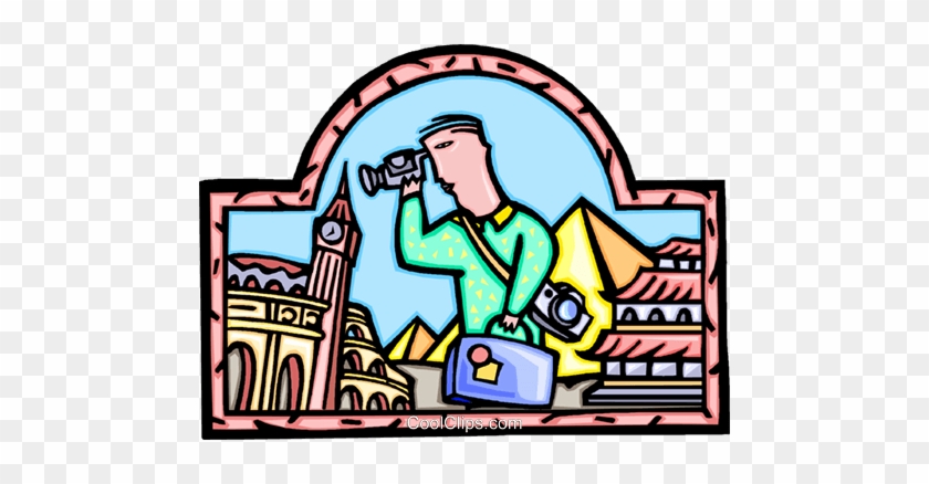 Filming Video While On Vacation Royalty Free Vector - Cartoon #1137802