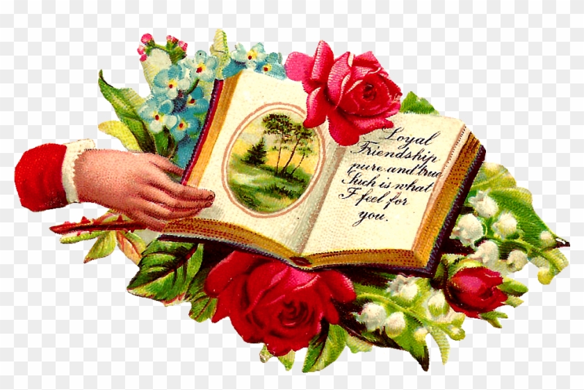 These Are Wonderful Digital Graphics I Created From - Png Open Book And Flower #1137914