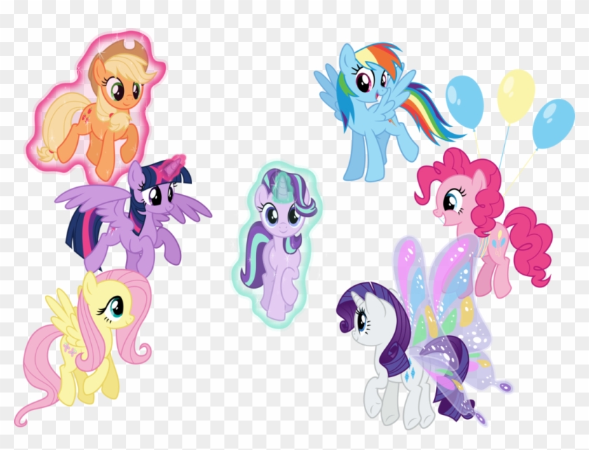 Mlp Mane 6 Base Ms Paint - Mlp Mane 6 And Starlight #1138675