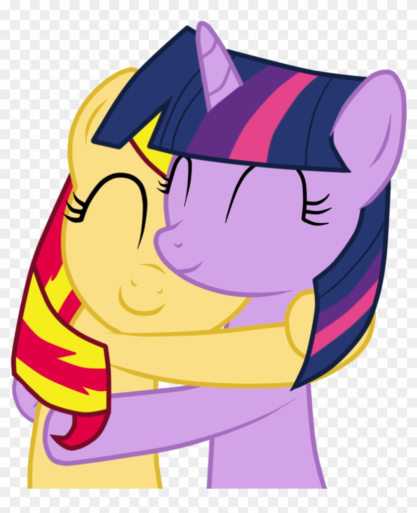 Source - Sunset Shimmer And Twilight Sparkle Hug #1138871
