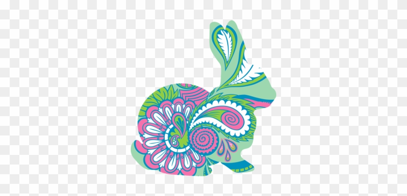 Paisley Rabbit Vinyl Decal - Decal #1139132