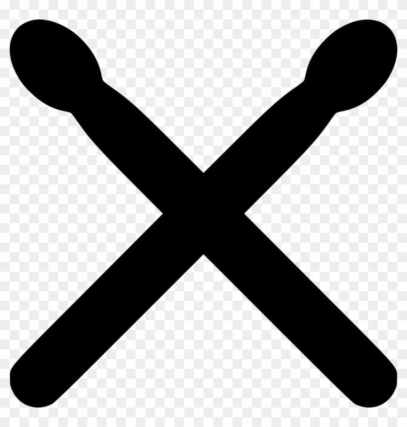 Drum Sticks Comments - X Icon Black Transparent #1140182