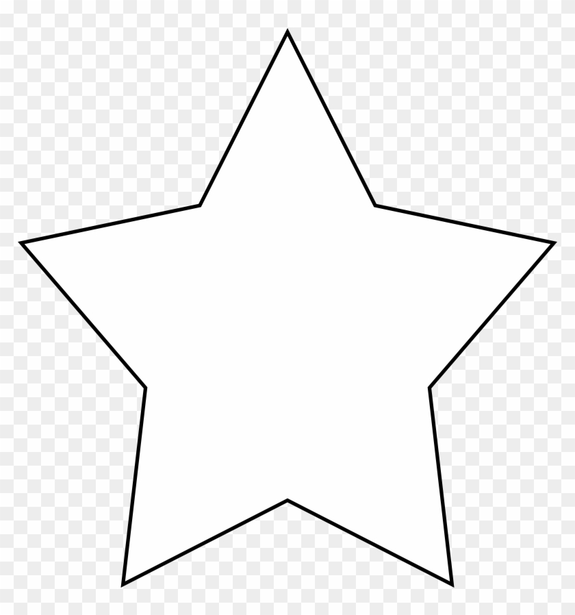 5-point Star Clipart - White Star Icon Png #1141444