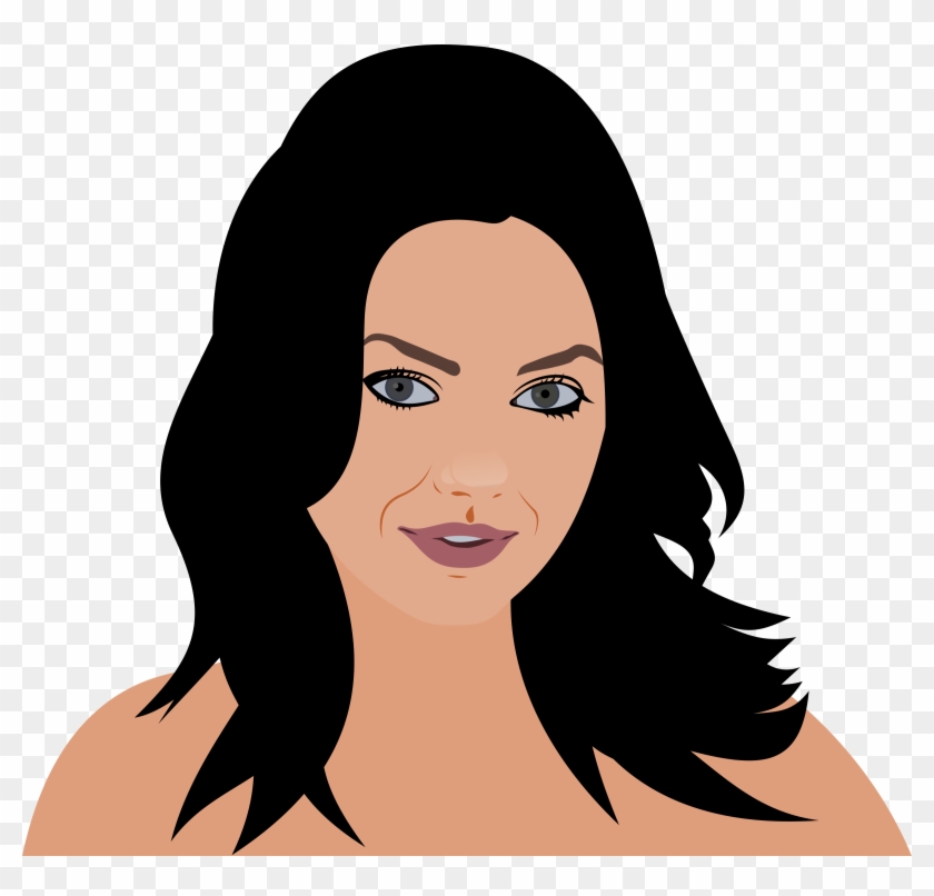 Actress Beauty Face Girl Head Png Image - Mila Kunis Vector #1141736