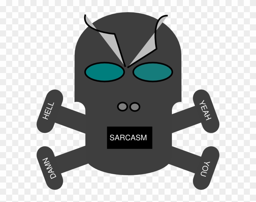 Sarcasm Hell Clip Art At Clker - Robot Skull And Crossbones Shot Glass #1142283