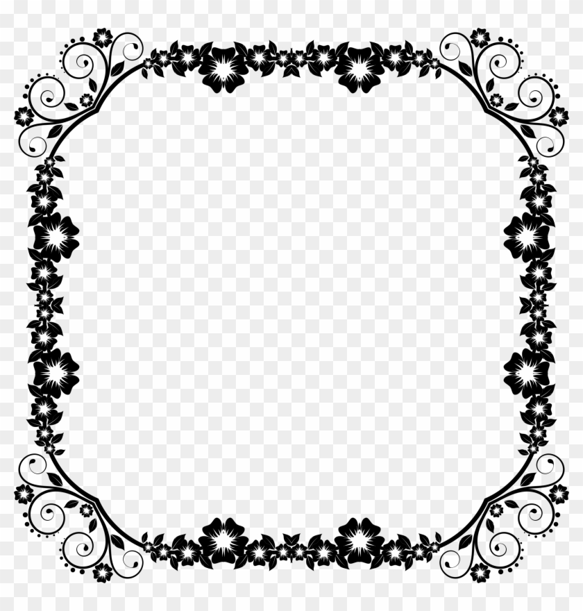 Big Image - Black And White Frame Png #1142346