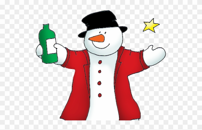 Snowman Clipart Drinking - Cartoon #1143499