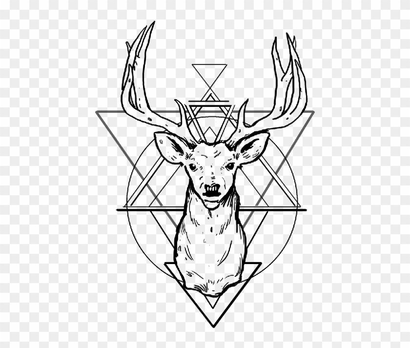 Hunting Clipart Whitetail Deer - Geometric Deer #190794