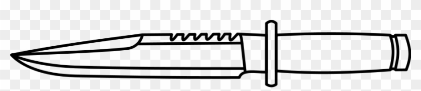 Knife - Clipart - Outline Image Of Knife #191214