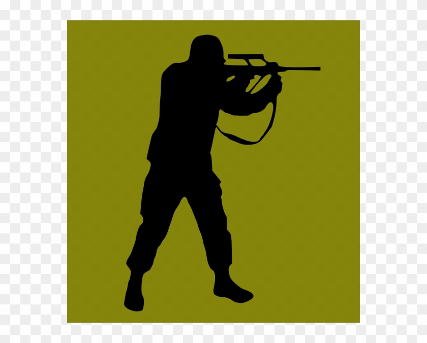 Hunter Clip Art - Soldier Silhouette #191218